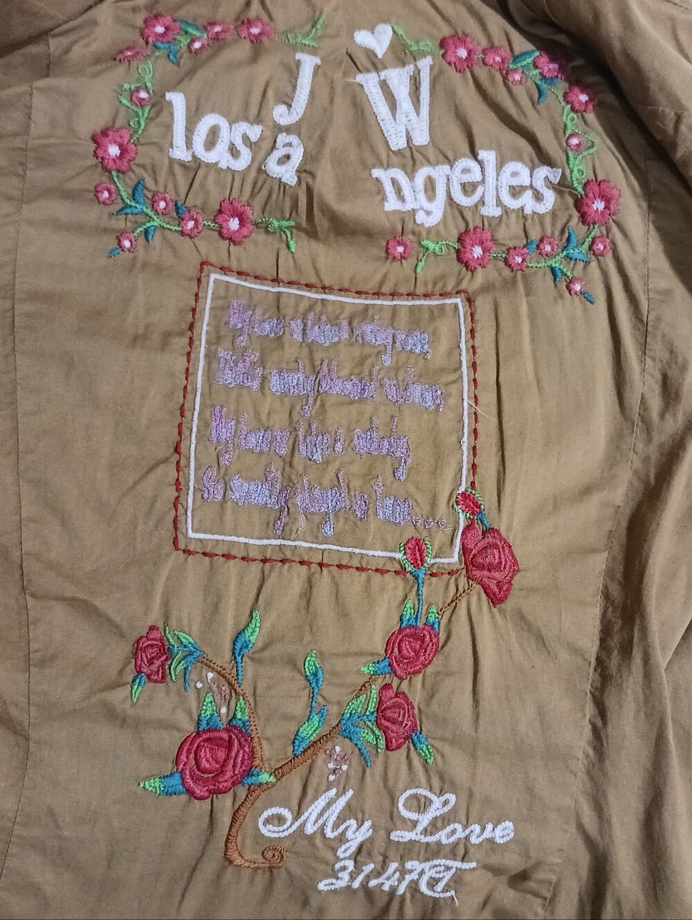 Johnny Was JW Los Angeles Western Rose Cherub Embroidered Twill Blazer Jacket - Picture 12 of 15